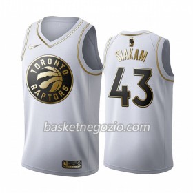 Canotte Uomo Toronto Raptors Pascal Siakam 43 2019-20 Nike Bianco Golden Edition Swingman